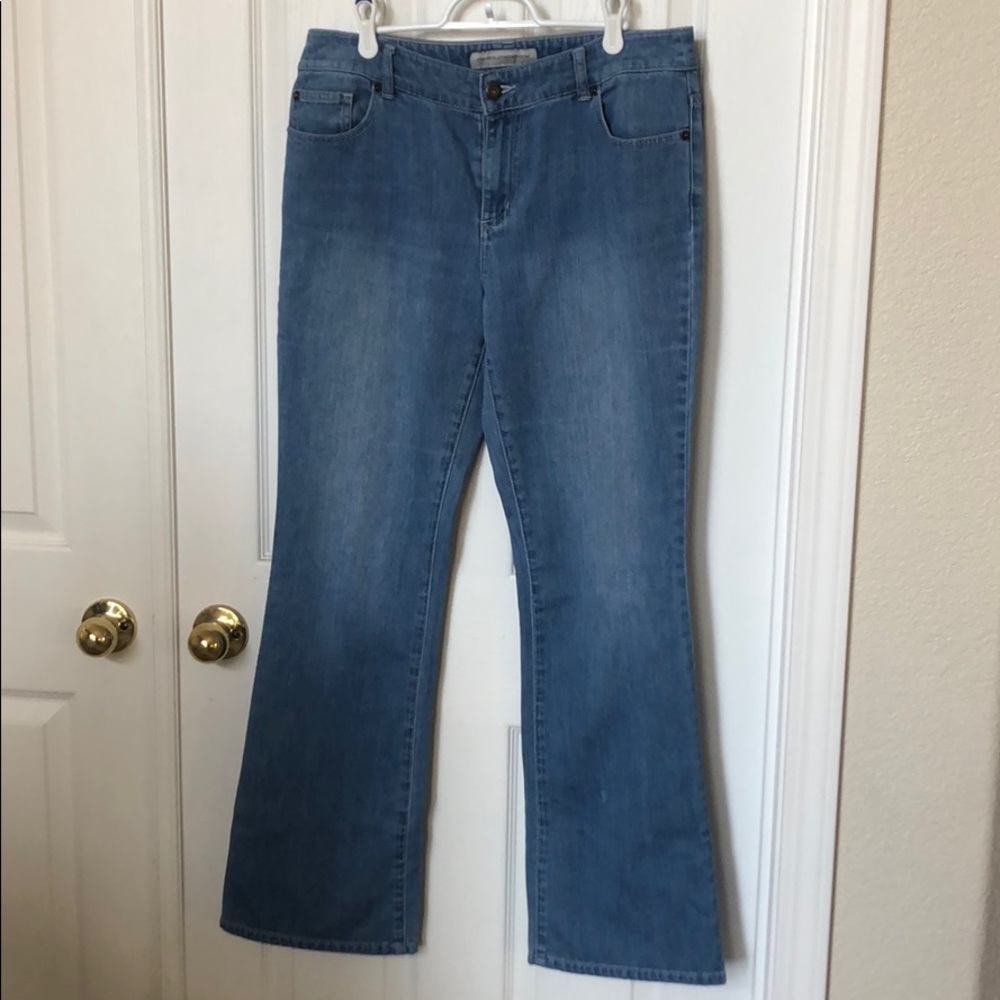 Chico’s platinum denim.